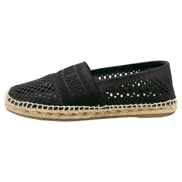 Christian Dior Granville Black Mesh Espadrilles Size 38.5 with Box - Picture 1 of 11
